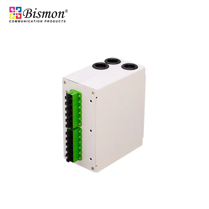 DIN-Rail 12 Core Wall Box fiber optic with 12xSC/APC Simplex Single-mode